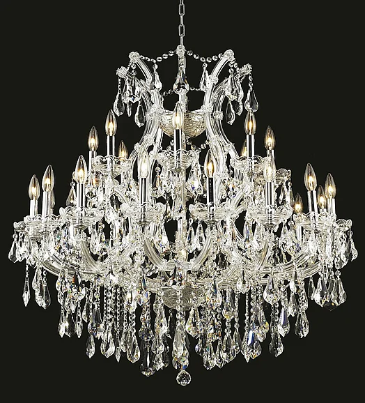 Elegant Maria Theresa 24 Light Chrome Chandelier Clear Royal Cut Crystal 2801D36C/RC