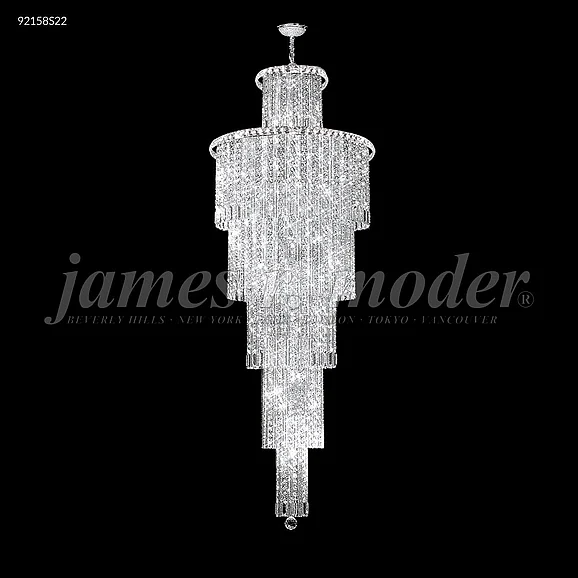 James R. Moder Prestige Collection Large Entry Crystal Chandelier in Silver 92158S22