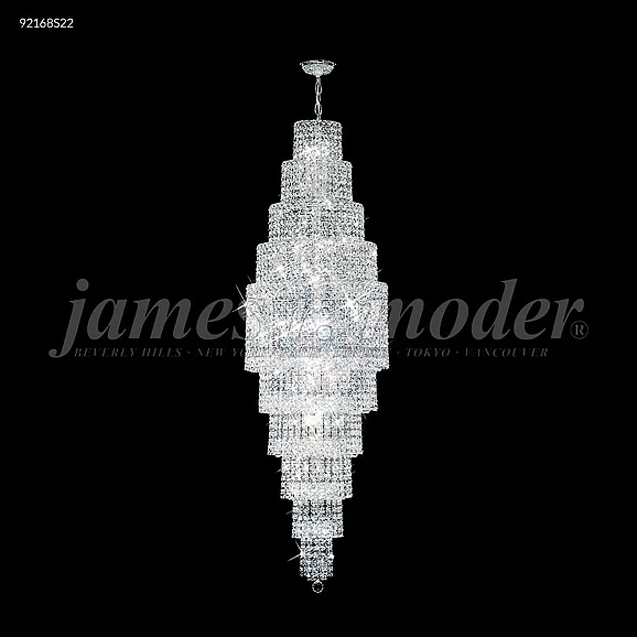 James R. Moder Prestige Collection Large Entry Crystal Chandelier in Silver 92169S22