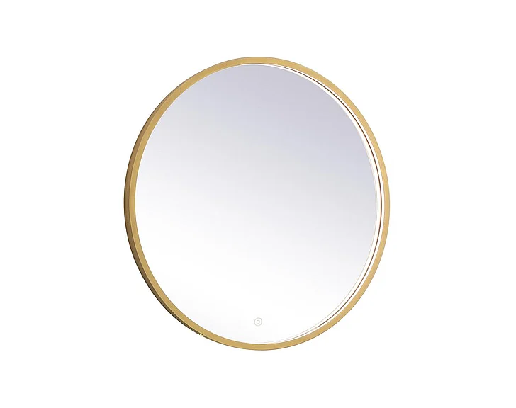 Elegant Pier 28 In. Led Mirror with Adjustable Color Temperature 3000K/4200K/6400K in Brass MRE6028BR