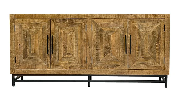 Moti Furniture Stanton 4 Door Sideboard in Natural 92309001