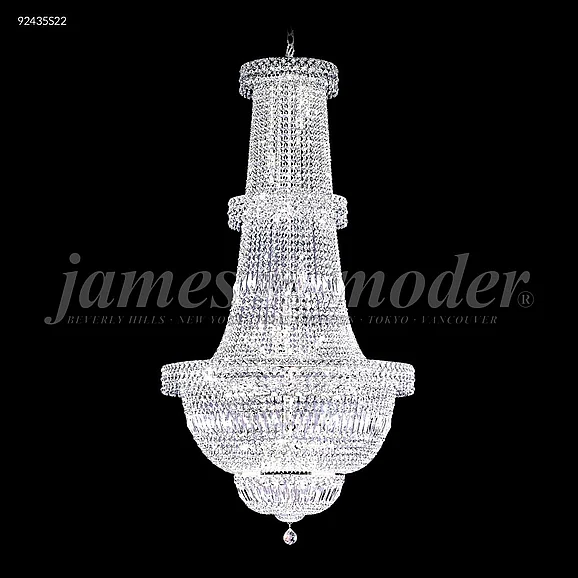 James R. Moder Prestige Collection Large Entry Crystal Chandelier in Silver 92435S22