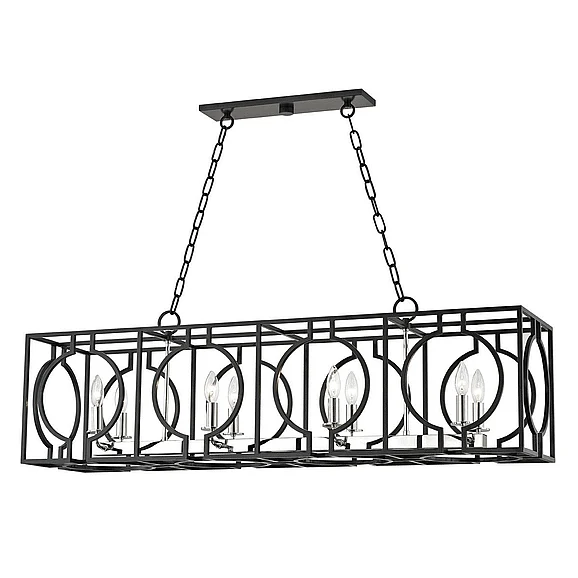 Hudson Valley Lighting Octavio Linear in Aged Iron/Polished Nickel Combo 9246-AIPN