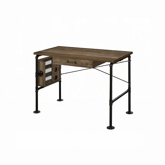 ACME Endang Writing Desk in Weathered Oak and Black 92595
