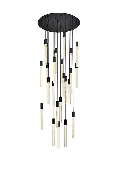 Elegant Weston 25 Lights Pendant in Black 2067G42BK