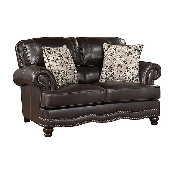 Homelegance Milford Love Seat in Brown 9268BRW-2