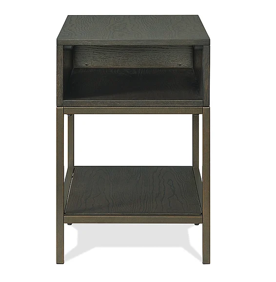 Riverside Furniture Hyde Rectangular Chairside Table in Black 92812