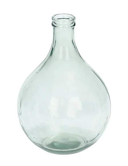 UMA Recycled Glass Handmade Spanish Bottle Neck Decorative Vase in Light Blue 92983