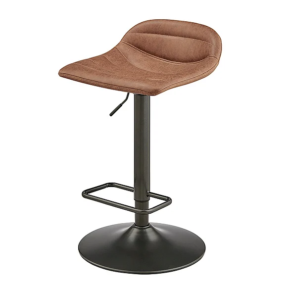 NPD Koa KD PU Gaslift Swivel Bar Stool, Umber Brown (Set of 2) 9300152-595