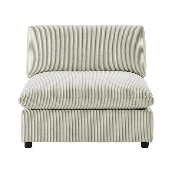 Comfort Pointe Casella Armless Chair - Beige Corduroy 93005-08-AC