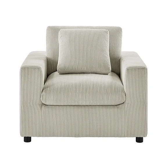 Comfort Pointe Casella Modern Armchair - Beige Corduroy 93005-08-CH