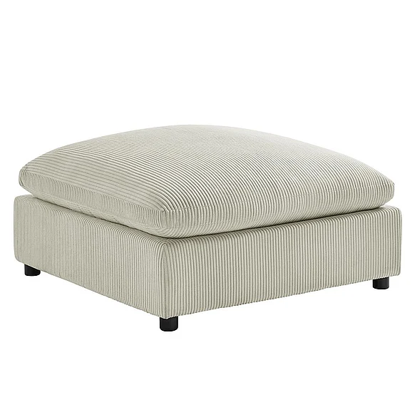 Comfort Pointe Casella Beige Corduroy Ottoman 93005-08-OT