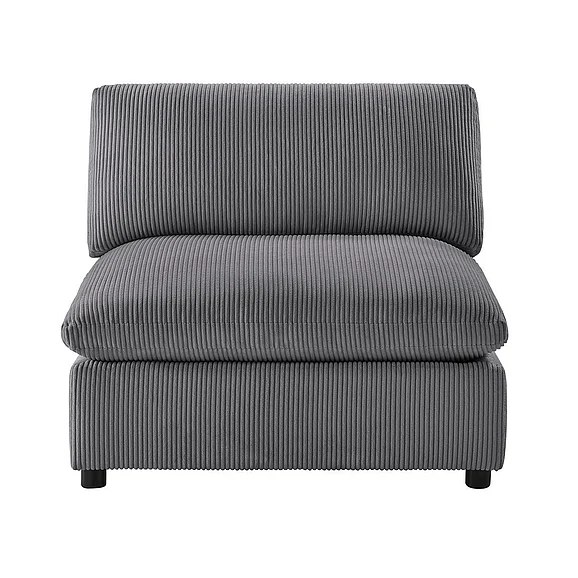 Comfort Pointe Casella Armless Chair - Charcoal Corduroy 93005-26-AC