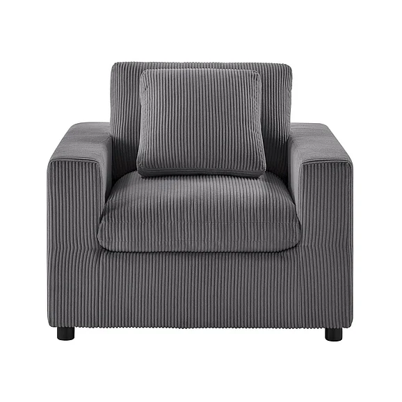 Comfort Pointe Casella Modern Armchair - Charcoal Corduroy 93005-26-CH