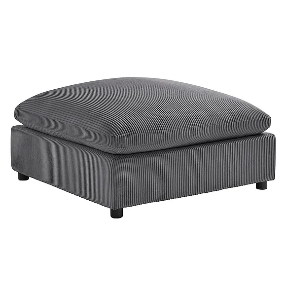 Comfort Pointe Casella Charcoal Corduroy Ottoman 93005-26-OT