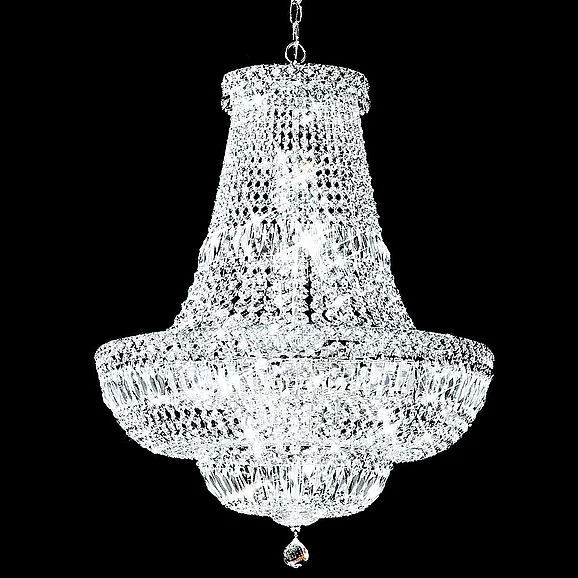 James R. Moder Prestige Collection Crystal Chandelier in Silver 93142S22