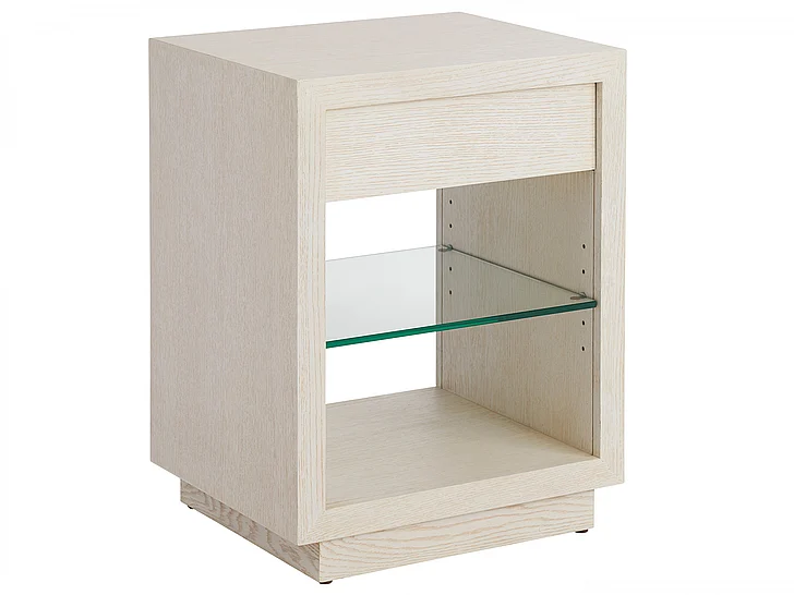Barclay Butera Carmel Country Club 1 Drawer Night Table in Winter White 931-622