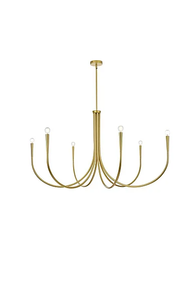 Elegant Layne 55 In. Chandelier in Brass LD722D55BR