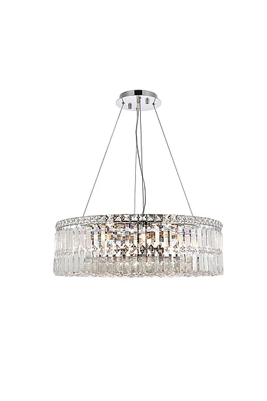Elegant Maxime 12 Light Chrome Chandelier Clear Royal Cut Crystal V2030D24C/RC CLOSEOUT