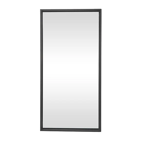 UMA Black Metal Tall Minimalistic Room Floor Mirror, 36" x 2" x 72" | 93350