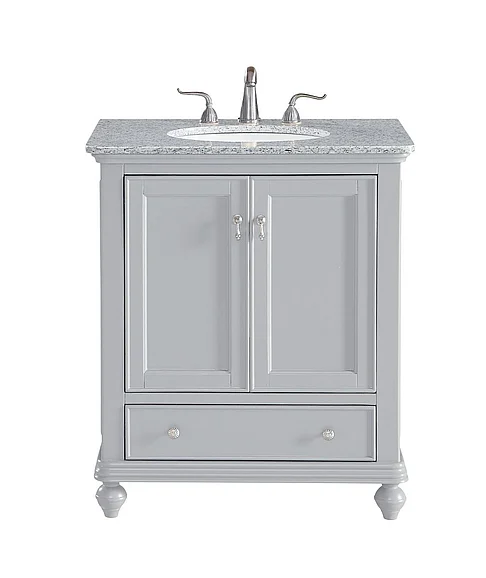 Elegant 30 In. Single Bathroom Vanity Set in Light Grey VF12330GR CLOSEOUT