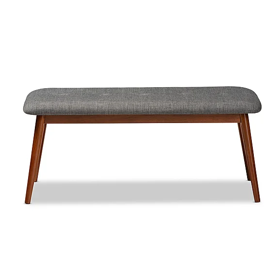 Baxton Studio Flora II Dark Grey Upholstered Medium Dining Bench 9351