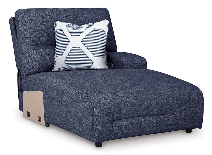 Acklen Place RAF Power Reclining Back Chaise in Navy 9360797