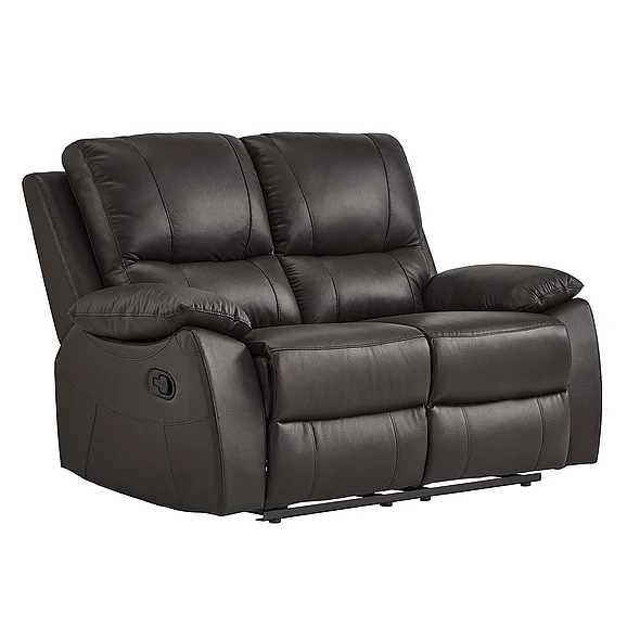 Homelegance Dawson Double Reclining Love Seat in Brown 9368BRW-2