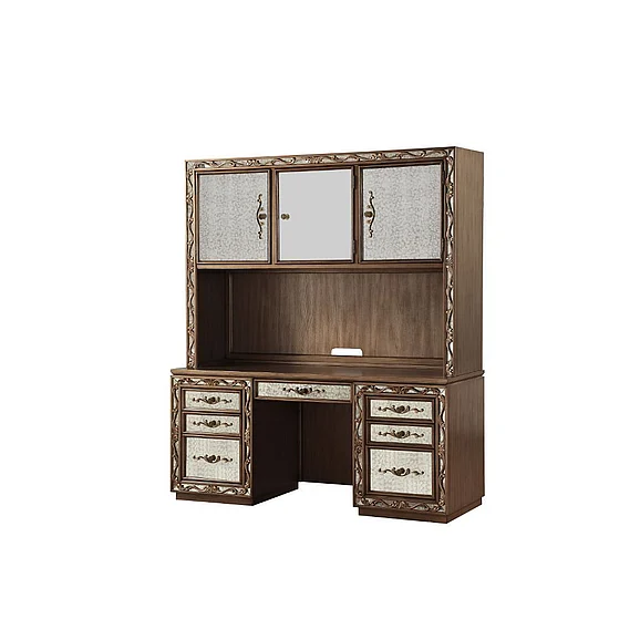 ACME Orianne Computer Desk & Hutch in Antique Gold 93790