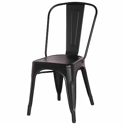NPD Metropolis Metal Side Chair in Frosted Black (Set of 4) 938233-FB