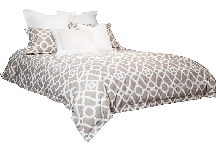 AICO Harper 9-pc Queen Comforter Set in Natural BCS-QS09-HARPR-NAT