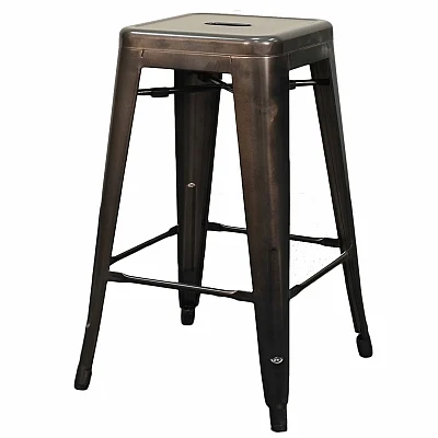 NPD Metropolis Metal Backless Counter Stool in Gunmetal (Set of 4) 938626-GM