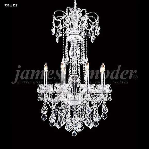 James R. Moder Maria Elena Collection Crystal Chandelier in Silver 93916S22