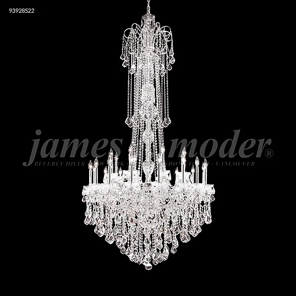 James R. Moder Maria Elena Collection Crystal Chandelier in Silver 93928S22
