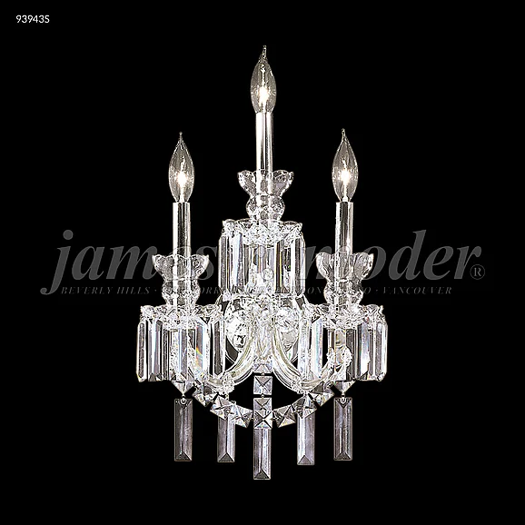 James R. Moder Buckingham Collection Wall Sconce / Vanity in Silver 93943S77