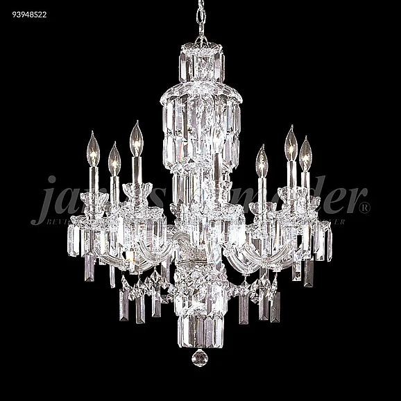 James R. Moder Buckingham Collection Crystal Chandelier in Silver 93948S22