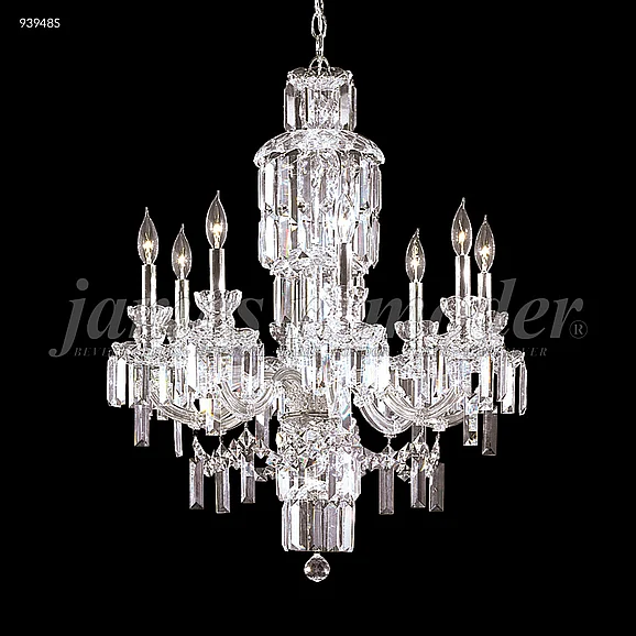 James R. Moder Buckingham Collection Crystal Chandelier in Silver 93948S77