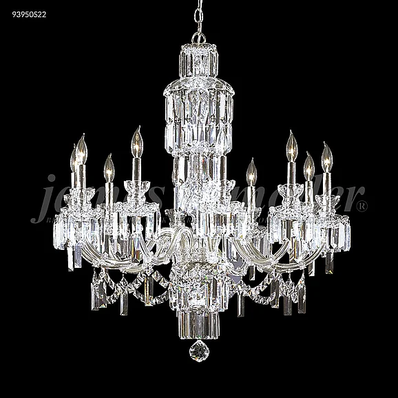 James R. Moder Buckingham Collection Crystal Chandelier in Silver 93950S22