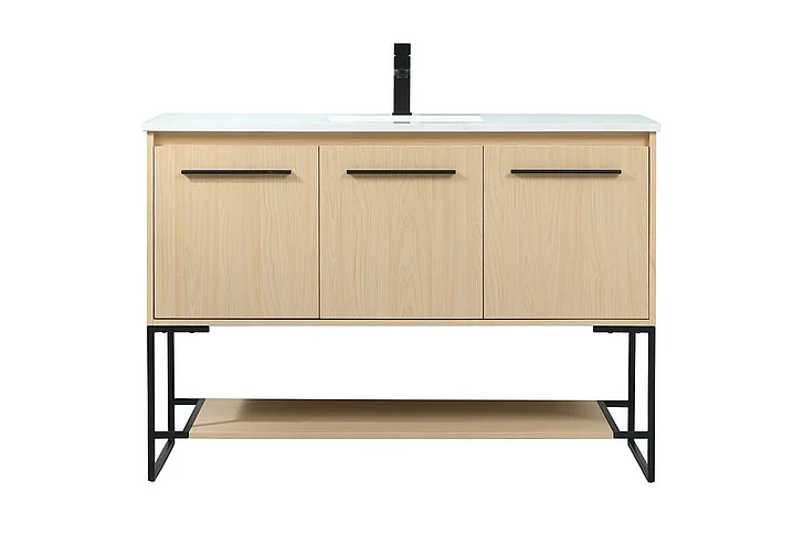 Elegant 48 In. Single Bathroom Vanity in Maple VF42548MMP CLOSEOUT
