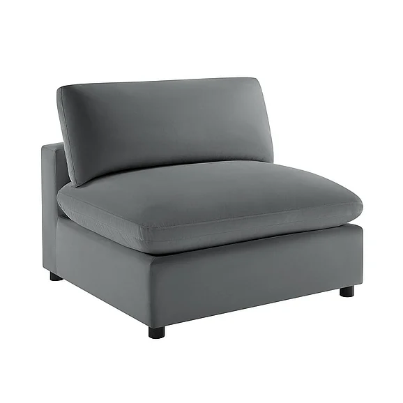 Comfort Pointe Casella Armless Slipper Chair - Charcoal 94003-26-AC