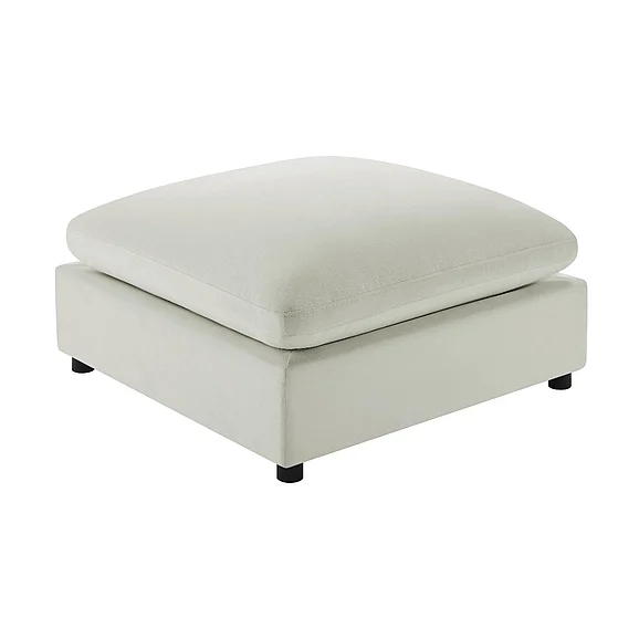 Comfort Pointe Casella Ivory Fabric Ottoman 94003-59-OT