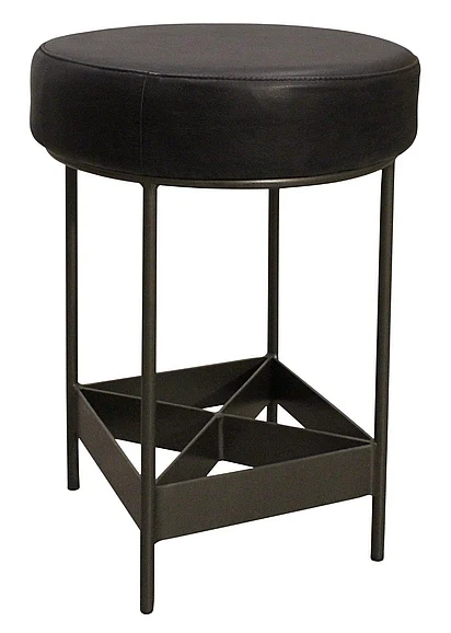 Moti Furniture Emmett Counter Stool in Antique Black Leather 94010022