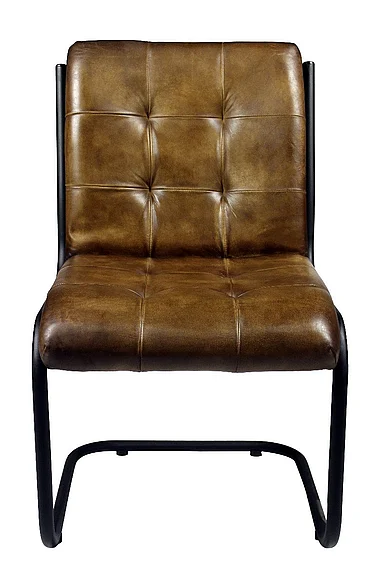 Moti Furniture Wilson Chestnut Side Chair in Brown