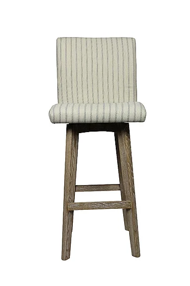 Moti Furniture Vance Natural Stripe Swivel Bar Stool in Natural
