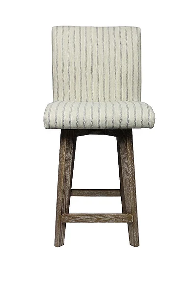 Moti Furniture Vance Natural Stripe Swivel Counter Stool in Natural
