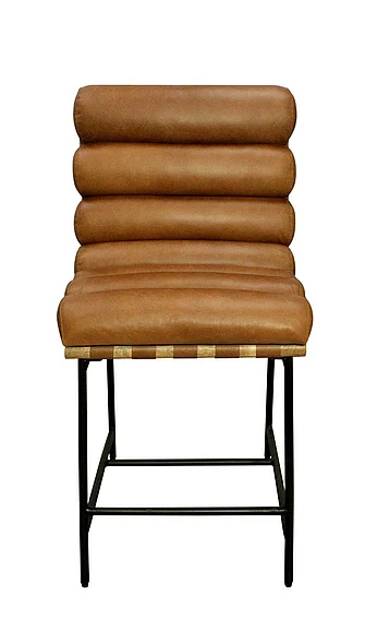 Moti Furniture Layla Counter Stool in Tan Leather 94011077
