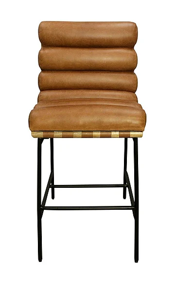 Moti Furniture Layla Bar Stool in Tan Leather 94011080