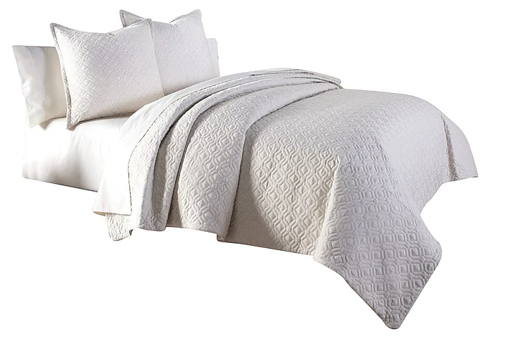 AICO Taylor 3-pc King Coverlet/Duvet Set in Linen BCS-KD03-TAYLOR-LIN