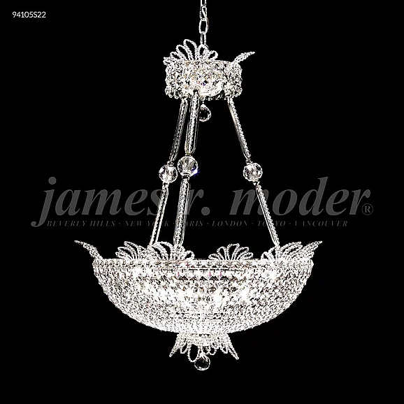 James R. Moder Princess Collection Crystal Chandelier in Silver 94105S22