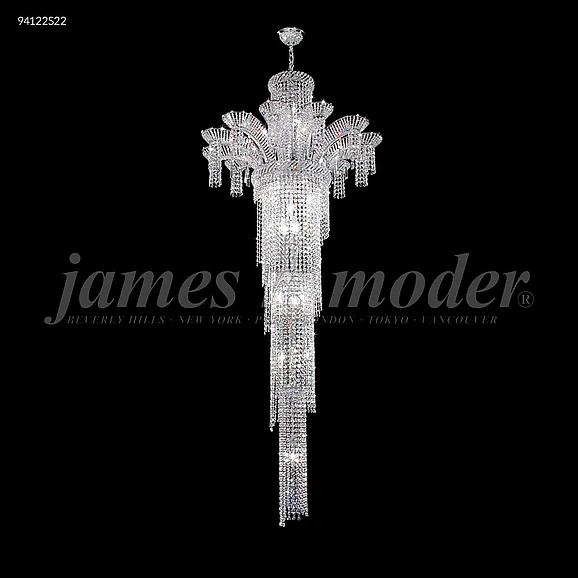 James R. Moder Princess Collection Large Entry Crystal Chandelier in Silver 94122S22